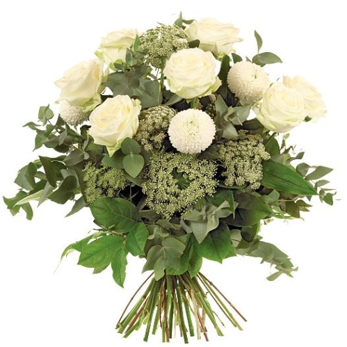 Blumenstrauss in wei&szlig;