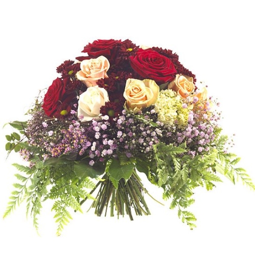 Blumenstrau&szlig; in rot und creme
