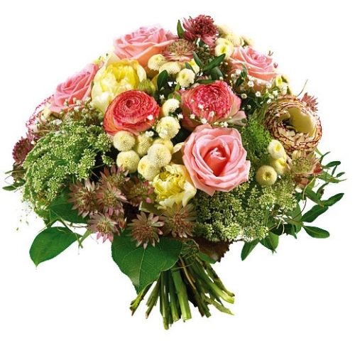 Blumenstrau&szlig; in wei&szlig; und rosa